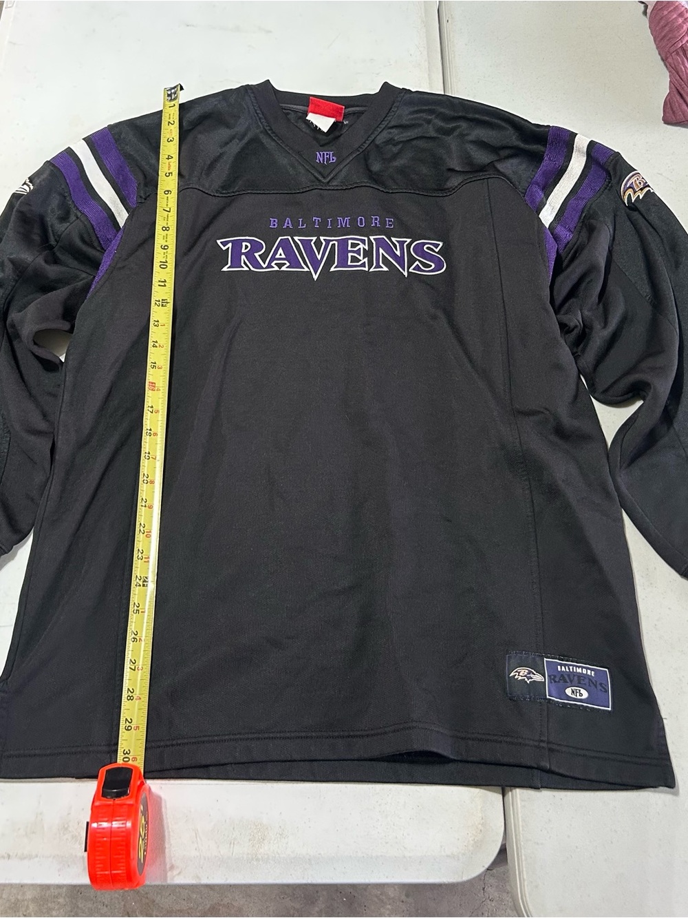 Vintage NFL Team Apparel Baltimore Ravens Black Jersey Long Sleeve Men’s Size XL
